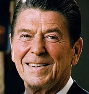 Ronald Reagan, US president 1981 - 1989